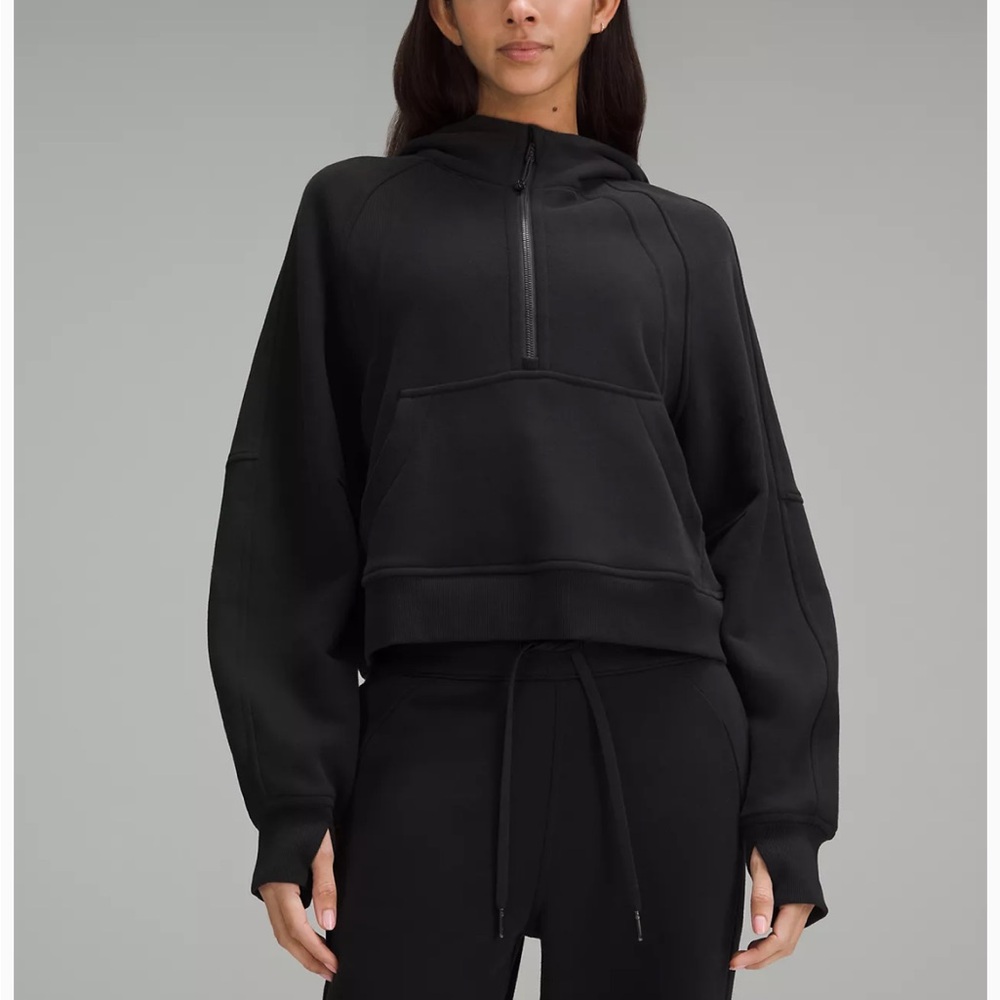 Lululemon cropped oversized scuba 1/2 zip
